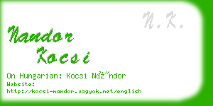 nandor kocsi business card